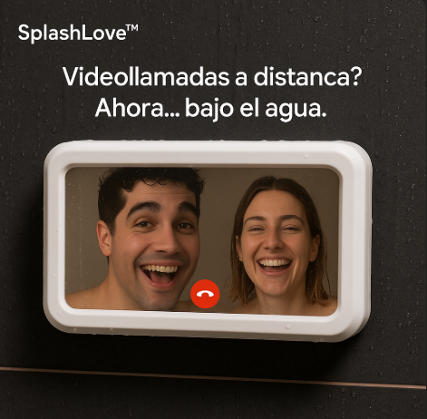 SplashLove™ – Soporte de Ducha para Videollamadas Íntimas