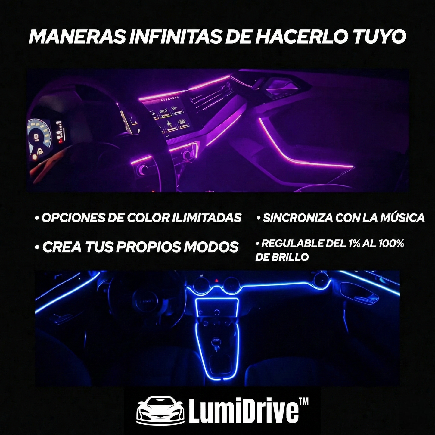 LumiDrive™ Luz ambiental para Coche