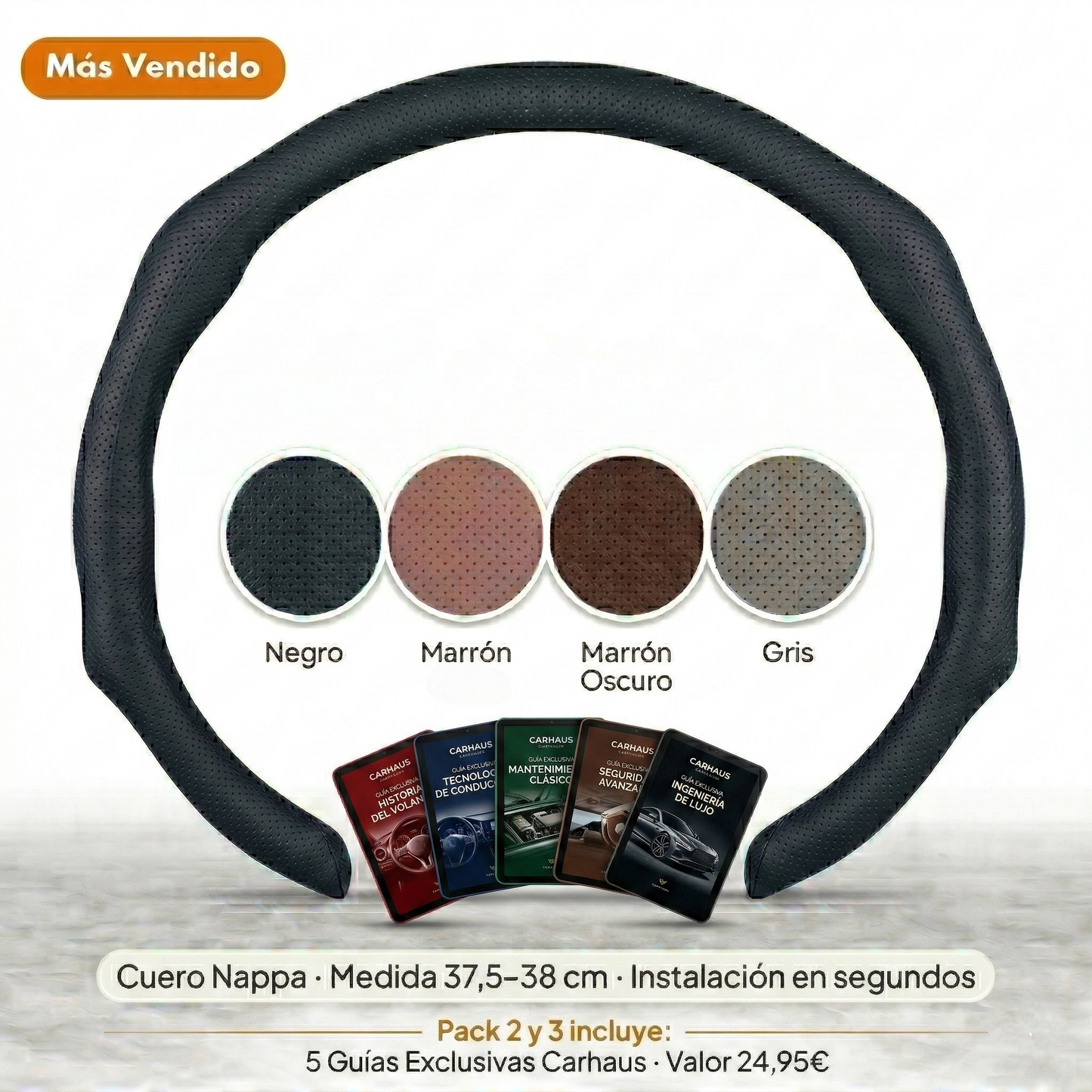 SuedeLine™ — Cubrevolante de Cuero Nappa