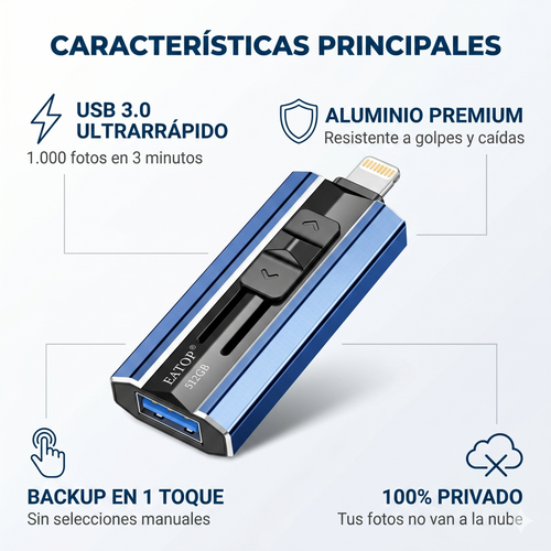 FlashKey™ — Memoria 1TB para iPhone, Android y PC